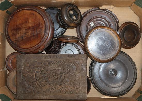 A collection of Chinese and Japanese hardwood stands